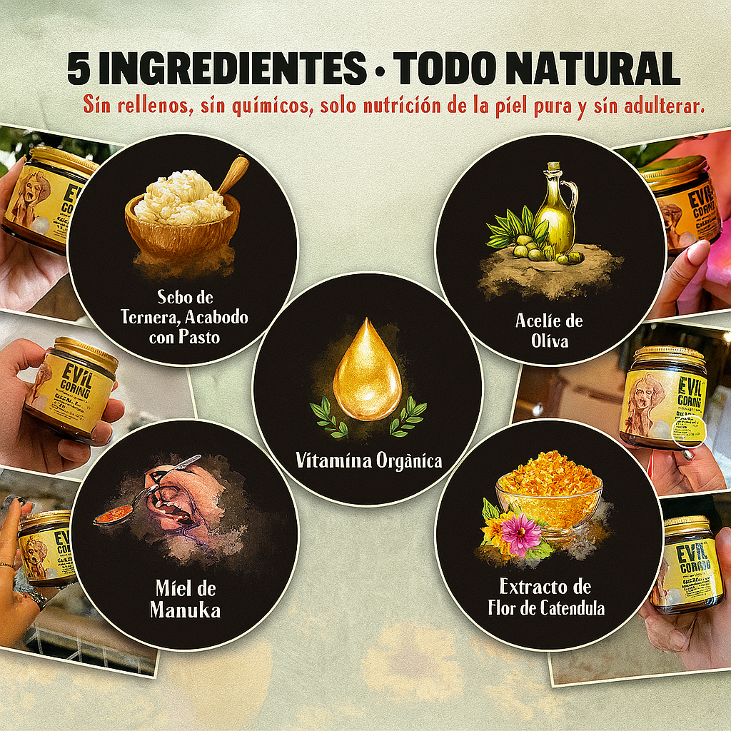 Crema facial EVIL GOODS con Sebo de Res