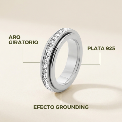Anillo Giratorio Plata 925 – Calma la Ansiedad al Instante