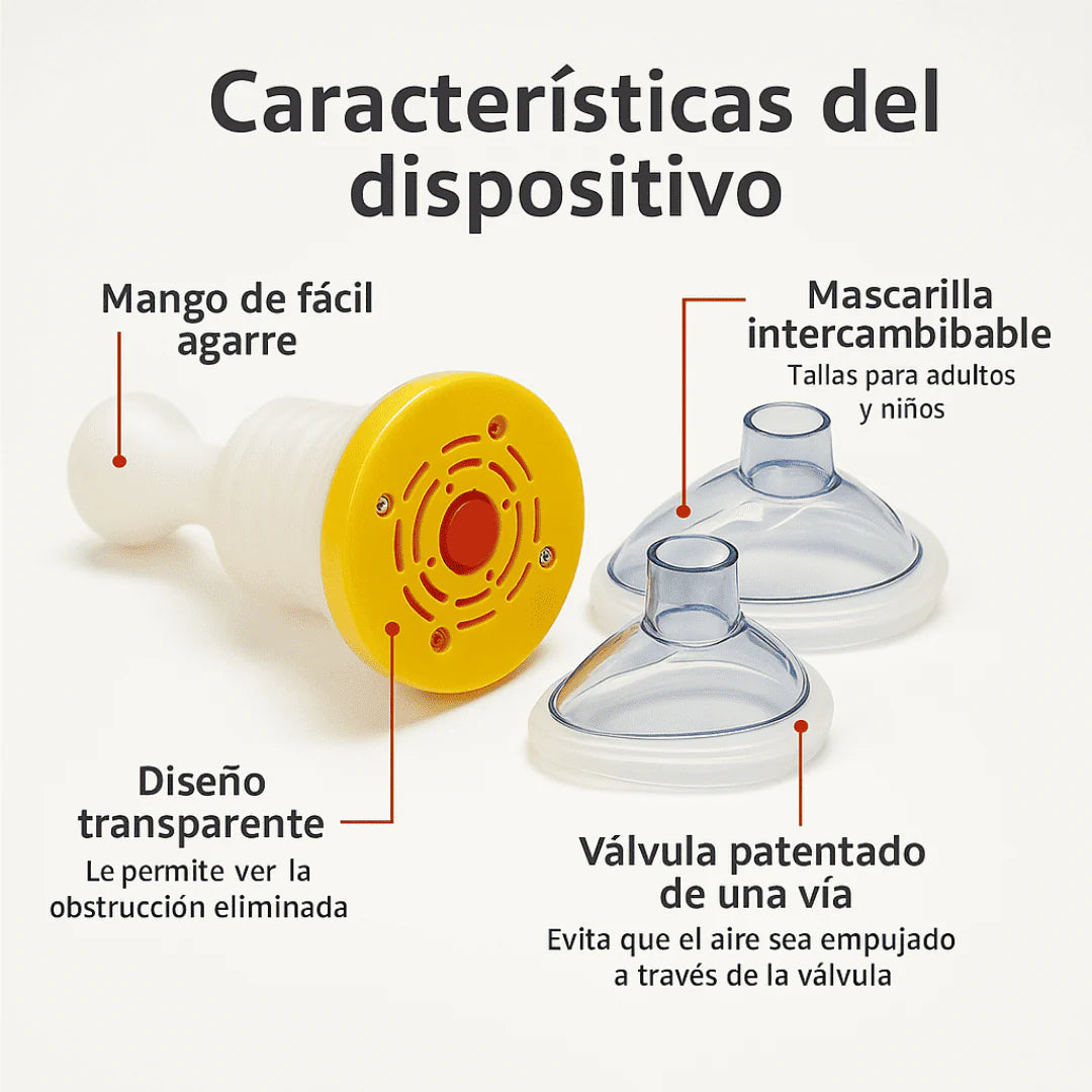 Kit Anti Asfixia incluye 2 tamaños (Niño y Adulto)