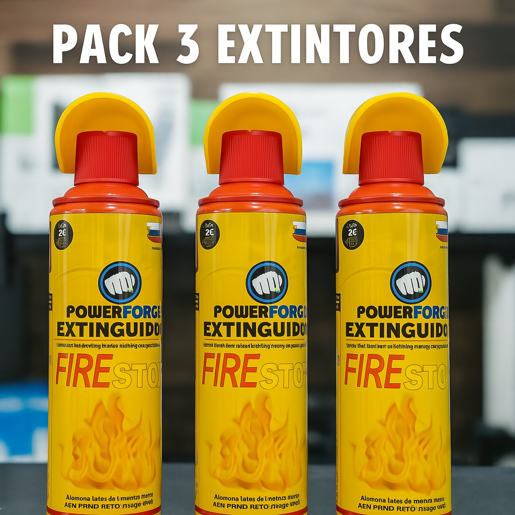 3 EXTINTORES PORTÁTILES PARA AUTO Y CASA