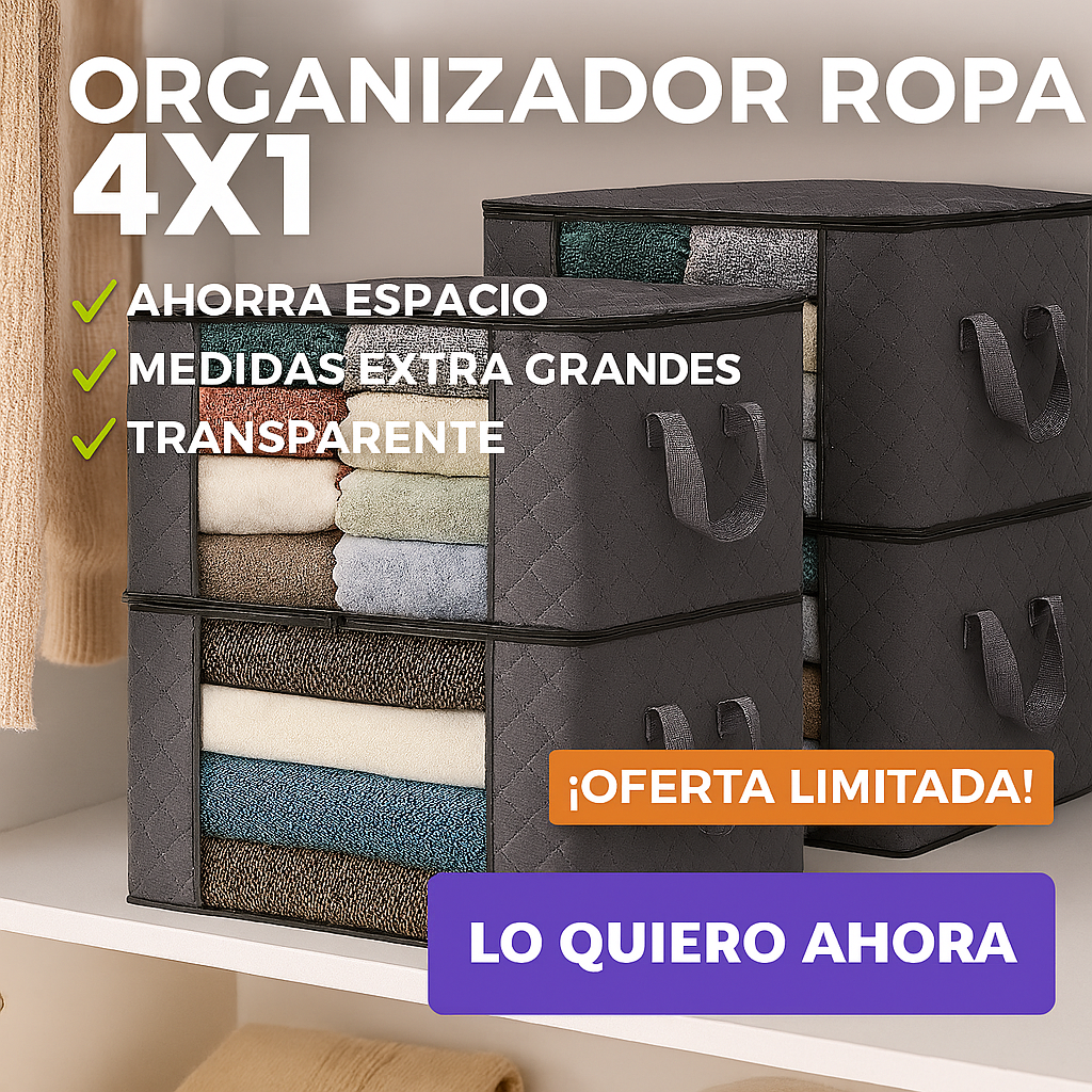 Caja Organizadora Ropa 4X1  – ¡Despídete del Desorden!